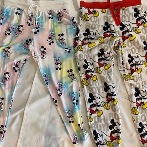 NWT Mickey Mouse Disney Women Lounger Pants Duo Small
